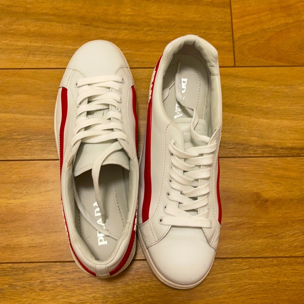 White Prada sneakers